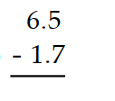 Subtract. -  A)  5.8 B)  5.9 C)  4.8 D)  4.7
