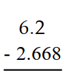 Subtract. -  A)  4.532 B)  3.532 C)  3.668 D)  5.000