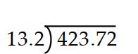 Divide. -   A)  321 B)  3.21 C)  32.1 D)  33.1
