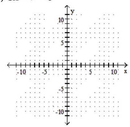  Graph. - 5 \mathrm{x}+9=0    A)    B)    C)    D)    