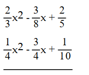  Add. -  A)   \frac{11}{12} x^{2}+\frac{9}{8} x+\frac{1}{2}  B)   \frac{11}{12} x^{2}-\frac{9}{8} x+\frac{1}{2}  C)   \frac{5}{12} x^{2}-\frac{9}{8} x+\frac{1}{2}  D)   \frac{5}{12} x^{2}+\frac{9}{8} x+\frac{1}{2}