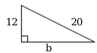 Find the length of the third side of the right triangle. Where appropriate, give both an exact answer and an approximation to three decimal places. -   A)  20 B)  19 C)  14 D)  16
