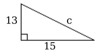  Find the length of the third side of the right triangle. Where appropriate, give both an exact answer and an approximation to three decimal places. -   A)  394 B)   \sqrt{394} \approx 19.849  C)   \sqrt{184} \approx 13.565  D)   \sqrt{394}=197.0
