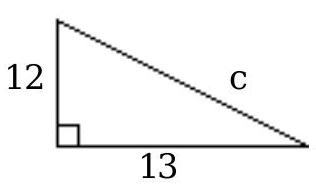  Find the length of the third side of the right triangle. Where appropriate, give both an exact answer and an approximation to three decimal places. -   A)   \sqrt{25} \approx 5.000  B)   \sqrt{313} \approx 17.692  C)  313 D)   \sqrt{313}=156.5