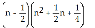  <strong>Factor.  - n^{3}-\frac{1}{8} </strong> A)   B)   C)   D)   <div style=padding-top: 35px>  