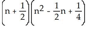  <strong>Factor.  - n^{3}-\frac{1}{8} </strong> A)   B)   C)   D)   <div style=padding-top: 35px>  