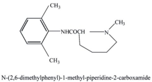 Identify the following local anesthetic drug.    