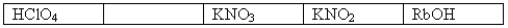 The following 0.1 M aqueous solutions are arranged in order of increasing pH,with the highest pH on the far right.   Which one of the following 0.10 M aqueous solutions should be placed in the empty box? A) CuSO<sub>4 </sub> B) NaNO<sub>2 </sub> C) CH<sub>3</sub>NH<sub>2 </sub> D) NaHCO<sub>3 </sub> E) Na<sub>2</sub>HPO<sub>4 </sub>