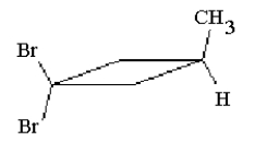 Consider the compound below.   Which of the following is true? A) The compound has geometric isomers. B) The compound is not chiral. C) The compound exists as 3 stereoisomers. D) The compound is chiral and does not have geometric isomers. E) The compound is chiral.