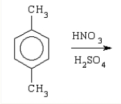 How many products are predicted for the reaction below?   A) 1 B) 2 C) 3 D) 4 E) No reaction occurs.