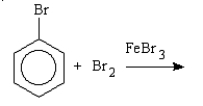 What major product(s) is (are) predicted from the following reaction?   A) ortho-dibromobenzene and para-dibromobenzene B) ortho-dibromobenzene C) ortho-, meta-, and para-dibromobenzene D) meta-dibromobenzene E) para-dibromobenzene