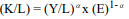 Which of the following is the correct form of the Cobb-Douglas production function? A)     B)      C)      D)     