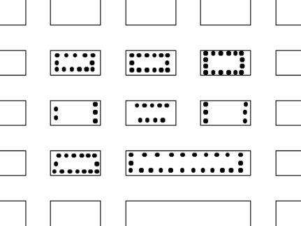 For the street network shown below, draw a graph that would be useful for routing a garbage truck. Assume all streets are two-way and that passing once down the street is sufficient for collecting trash from both sides.  
