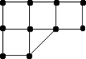 In order to eulerize the graph below, give the fewest number of edges that need to be duplicated.   A)  1 B)  2 C)  3 D)  4