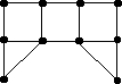 In order to eulerize the graph below, give the fewest number of edges that need to be duplicated.   A)  1 B)  2 C)  3 D)  4