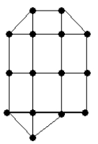 In order to eulerize the graph below, give the fewest number of edges that need to be added or duplicated.   A)  2 B)  3 C)  4 D)  5