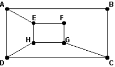 Which path listed forms a Hamiltonian circuit on the graph below?   A)  ADCBFGHEA B)  ABCDHGFE C)  ABCDHGFEA D)  ABCDHGFEHDA