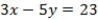 <strong>Use the following information to answer Questions Seven board members of a company must decide between two other board members (A and B) for a certain position. The voters are concerned with two issues and their ideal points are represented as ordered pairs: (1, 4), (2, 3), (5, 2), (6, 3), (6, 1), (4, 4), and (3, 3). Assume that A and B announce policy positions of (1, 1) and (6, 4), respectively. What is the equation of the line which divides the two-dimensional space separating voters preferring A over B from those preferring B over A?</strong> A) QUOTE     B)   C)   D) QUOTE     <div style=padding-top: 35px> 