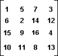 In the following two-person zero-sum game, the payoffs represent gains to the row player I and losses to column player II.   Which of the following statements is true? A)  The game has no saddlepoint. B)  The game has a saddlepoint; the value of the game is 8. C)  The game has a saddlepoint; the value of the game is 9. D)  The game has a saddlepoint; the value of the game is 11.