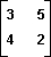In the following two-person zero-sum game, the payoffs represent gains to the row player I and losses to column player II.   Which of the following statements is true? A)  The maximin strategy of player I is to always play the first row; the minimax strategy of player II is to always play the first column. B)  The maximin strategy of player I is to always play the second row; the minimax strategy of player II is to always play the first column. C)  The maximin strategy of player I is to always play the first row; the minimax strategy of player II is to always play the second column. D)  The maximin strategy of player I is to always play the second row; the minimax strategy of player II is to always play the second column.