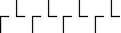 Assume the following pattern continues in both directions. What isometries preserve the pattern?   A)  translation only B)  translation and horizontal reflection only C)  translation and glide reflection only D)  translation, glide reflection, and vertical reflection