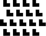 Assume the pattern continues in all directions. What are the isometries of the pattern?   A)  translations only B)  translations and reflections only C)  translations and rotations only D)  translations, reflections, and rotations