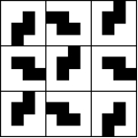 Assume the pattern continues in all directions. What are the isometries of the pattern?   A)  translations only B)  translations and reflections only C)  translations and rotations only D)  translations, reflections, and rotations