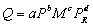 For a nonlinear demand function of the form ,   , the estimated cross-price elasticity of demand is A)  d. B)  -d. C)  d(     /P) )  D)  -d(P/     ) )  E)  d(Q/   ) .
