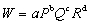 refer to the following nonlinear model which relates W to P, Q, and R:     The computer output form the regression analysis is:    -The nonlinear relation can be transformed into the following linear regression model: A)    B)    C)    D)   