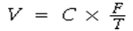 Which formula can be used to calculate infusion volume? A)    B)    C)    D)   
