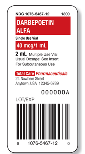 <strong>Calculate the amount to administer using a tuberculin syringe: _____. Ordered: Darbepoetin Alfa 12.5 mcg subcut weekly On hand: See label </strong> A) 0.3125 mL B) 3.125 mL C) 0.31 mL D) 3.13 mL