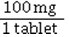 What is the dosage strength of Flumadine?   A)  not given B)  1 tablet C)  100 mg D)   