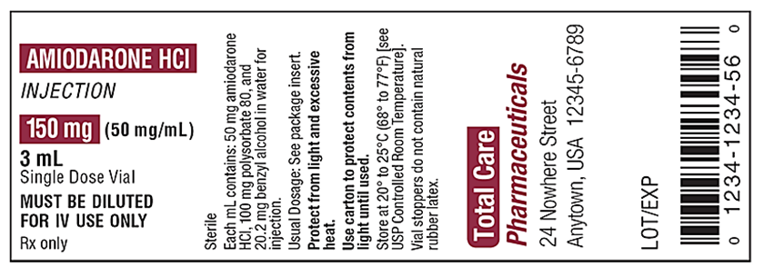 What is the dosage unit for amiodarone HCl?   A)  1 mL B)    C)  50 mg D)   