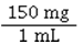 What is the dosage unit for amiodarone HCl?   A)  1 mL B)    C)  50 mg D)   