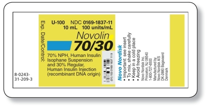 The ____________ names of the two insulin medications found in this combination drug are 70% human insulin isophane suspension and 30% human insulin injection.   