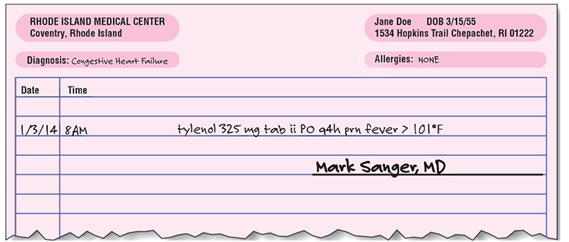 What necessary information is missing from this prescription?   A)  dose B)  frequency C)  route of administration D)  none; the information is complete