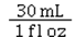 Which of the following is the correct conversion factor for converting milliliters to fluid ounces? A)    B)    C)    D)   