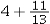 The sum of   = ______________. Write the answer as a mixed number reduced to lowest terms. <div style=padding-top: 35px> 