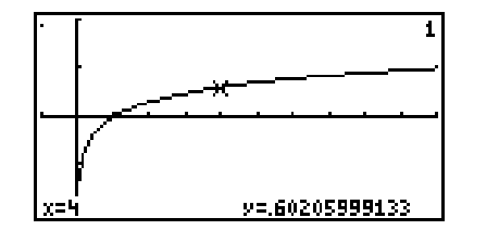  Write the logarithmic and exponential equations associated with the display. - f(x) =\log x    A)   \log 4=0.60205999133 ; 10^{0.60205999133}=4  B)   \log 0.60205999133=4 ; 10^{4}=0.60205999133  C)   \log 1.38629436112=4 ; 10^{4}=1.38629436112  D)   \log 4=1.38629436112 ; 10^{1.38629436112}=4