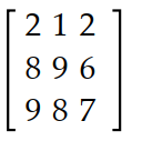 Find the transpose of the matrix. -   A)     B)    C)    D)   
