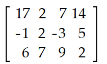 Find the transpose of the matrix. -   A)     B)    C)    D)   