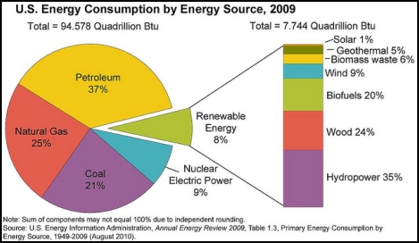 <strong>Use the following information for questions: The pie chart below shows the U.S. Energy Consumption by Energy Source for the year 2009. -The source with the highest consumption was</strong> A) petroleum. B) natural gas. C) coal. D) renewable energy.