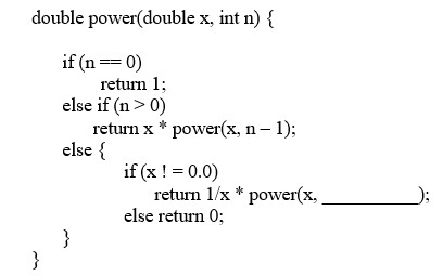Complete the revision to the power function below.