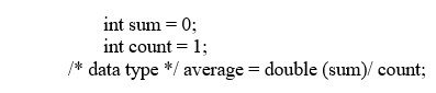 <strong>Consider the set of statements below: Since you would normally declare average as a(n) __________ value, you cast an int value in sum to type double before doing the division.</strong> A) bool B) long C) int D) double
