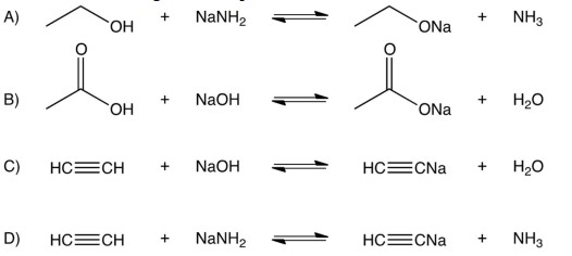 For which of the following does the equilibrium favor reactants.   A)  A B)  B C)  C D)  D