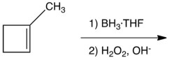 What is(are)  the product(s)  of the following hydroboration-oxidation reaction?   A)  1-methylcyclobutanol B)  trans-2-methylcyclobutanol C)  cis-2-methylcyclobutanol D)  equal amounts of 2 and 3