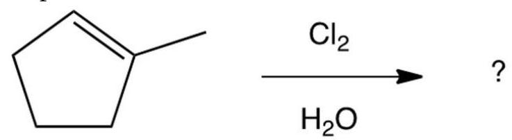 What product results from this reaction?     A)    B)   C)    D)   