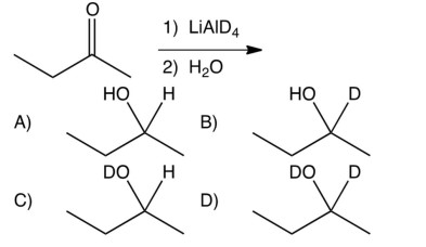 <strong>Give the product of the following reaction. </strong> A) A B) B C) C D) D