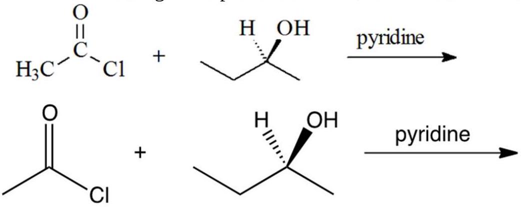 Which of the following is the product of the reaction shown below?     A)  A B)  B C)  C D)  D