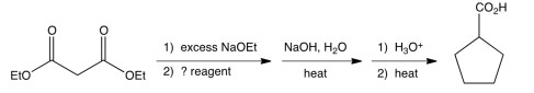 What is the missing reagent in the synthesis shown below?   A)  bromocyclopentane B)  1,4-dibromobutane C)  1,5-dibromopentane D)  1,1-dibromocyclopentane